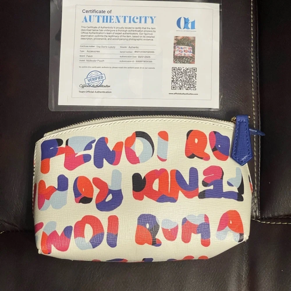 Fendi Roma Pouch with COA